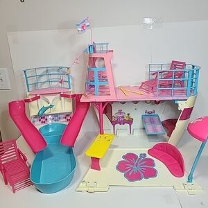 Mattel Barbie Sisters Double Decker Cruise Ship Party Boat Yacht Pool 2011